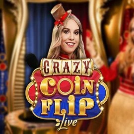 Crazy Coin Flip logo by Evolution at Dracula CasinoCrazy Coin Flip